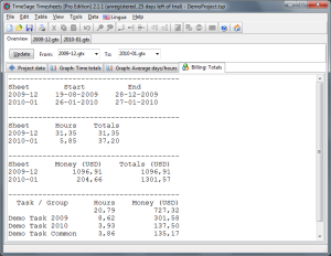 Get timesheets program timesheets