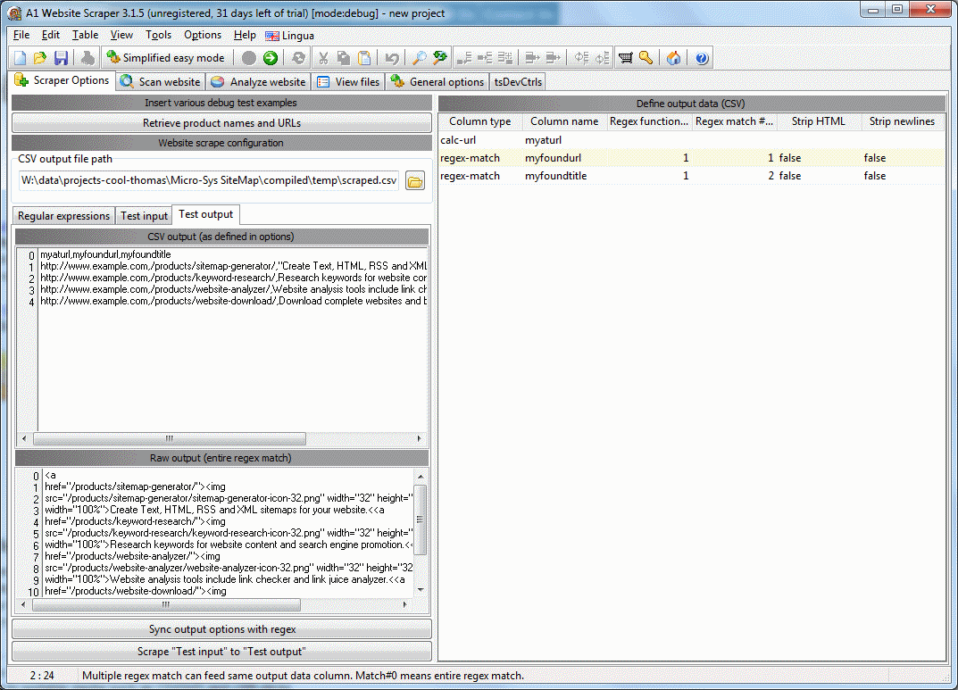 A1 Website Scraper screen shot