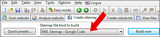 create google code sitemap