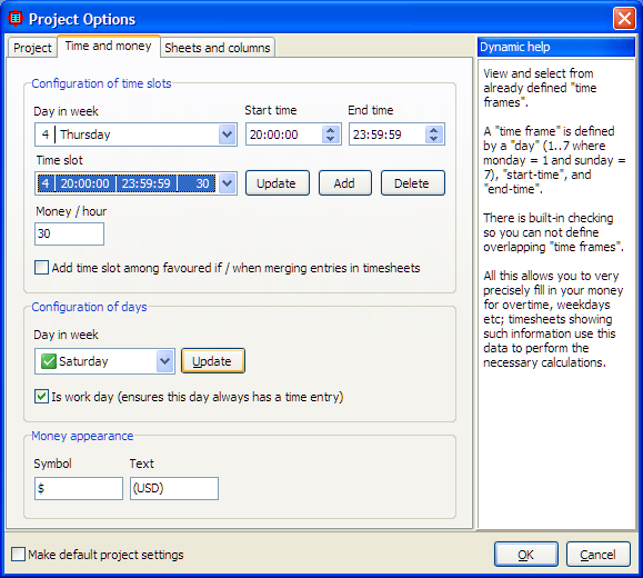 TimeSage Timesheets version 1.4.2 in Windows XP - project salary 